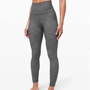Lululemon Align Pant II 25" Mini Heathered Herringbone Heathered Black White / B